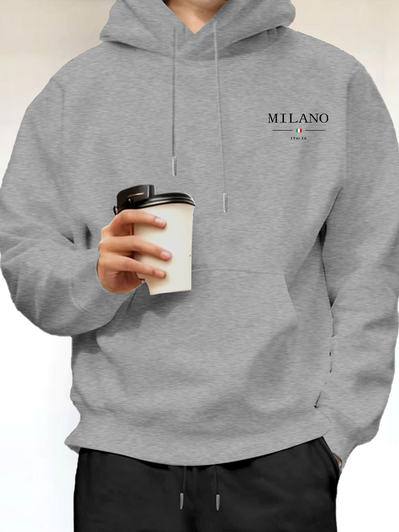 Street Fashion Of Milan - Minimalist Fashion Milan Letter Print Men's