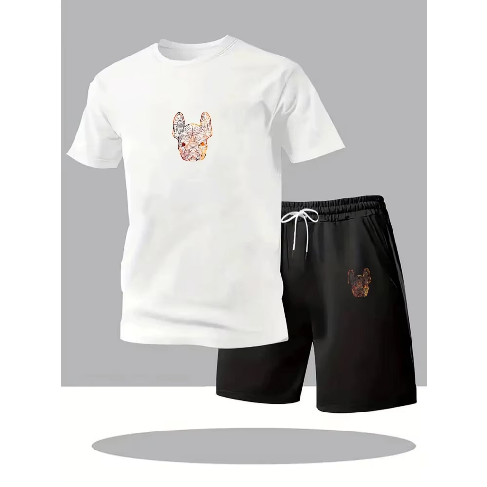 Street Fashion Tshirt - Men's Fashion Street Short Sleeve Set