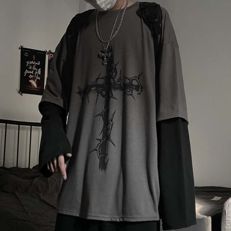 Street Fashion Goth - Grunge Clothes Women Long Sleeve Emo