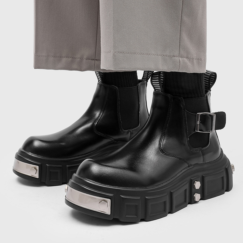 Street Fashion Goth - men's fashion punk goth chelsea boots