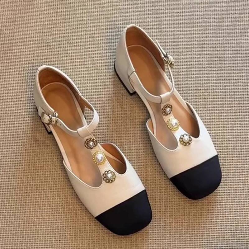 Street Fashion Styles - Women Square Toe Heeled Sandals Summer
