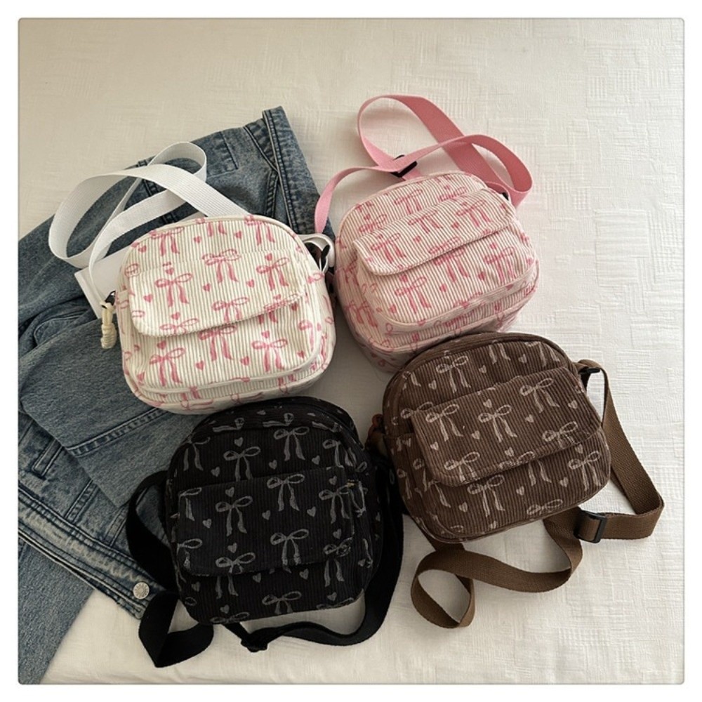 Street Fashion Korea - Women's Corduroy Small Shoulder Bag Teenager