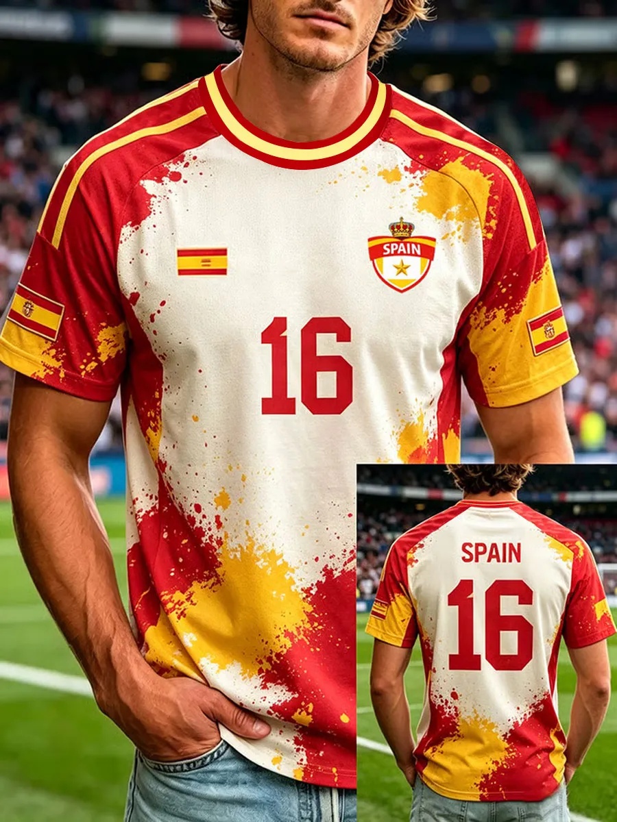 Spain  Football Fan T-shirt Sh - Street Fashion In Spain 评论和价格