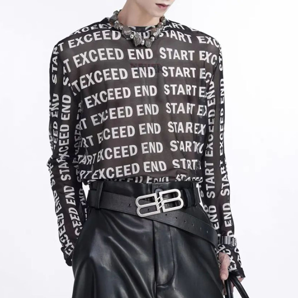 Mens Tops Fashion Letter Print - Street Fashion For Boy 评论和价格