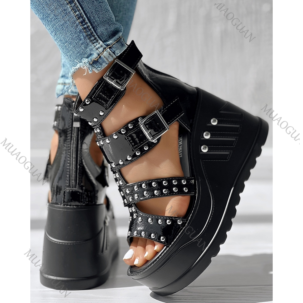 Fashion Women Peep Toe Black S - Street Fashion Styles 评论和价格