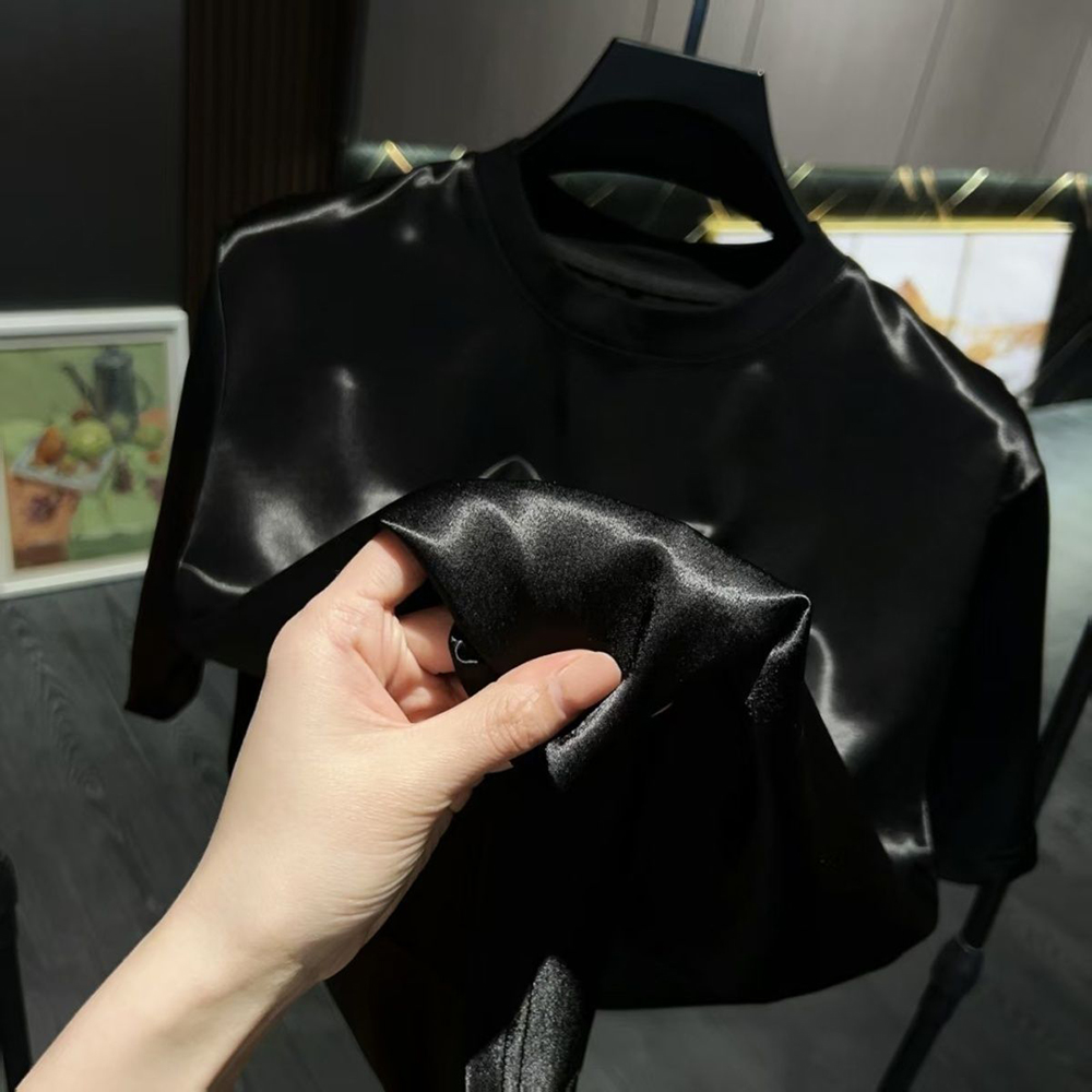 Mens Acetate Fiber Satin Gloss - Street Fashion Tshirt 评论和价格