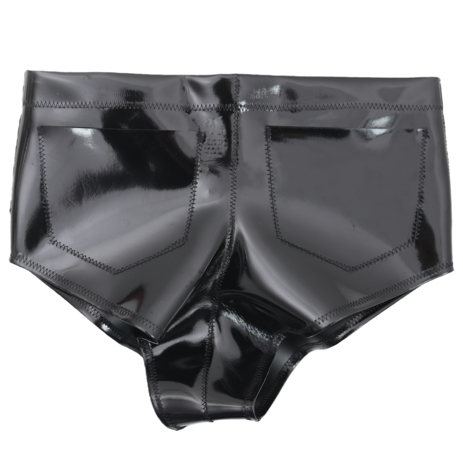 Women Men Glossy Pocket Shorts - Street Fashion Styles 评论和价格