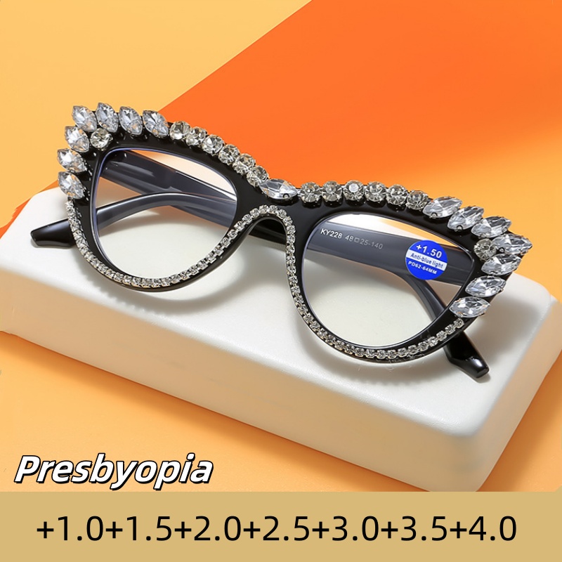 New Retro Cat Eye Diamond Cutt - Street Fashion Photography 评论和价格
