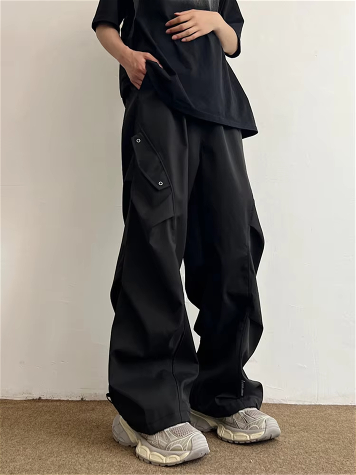 Techwear Parachute Cargo Pants - Street Fashion Korea 评论和价格