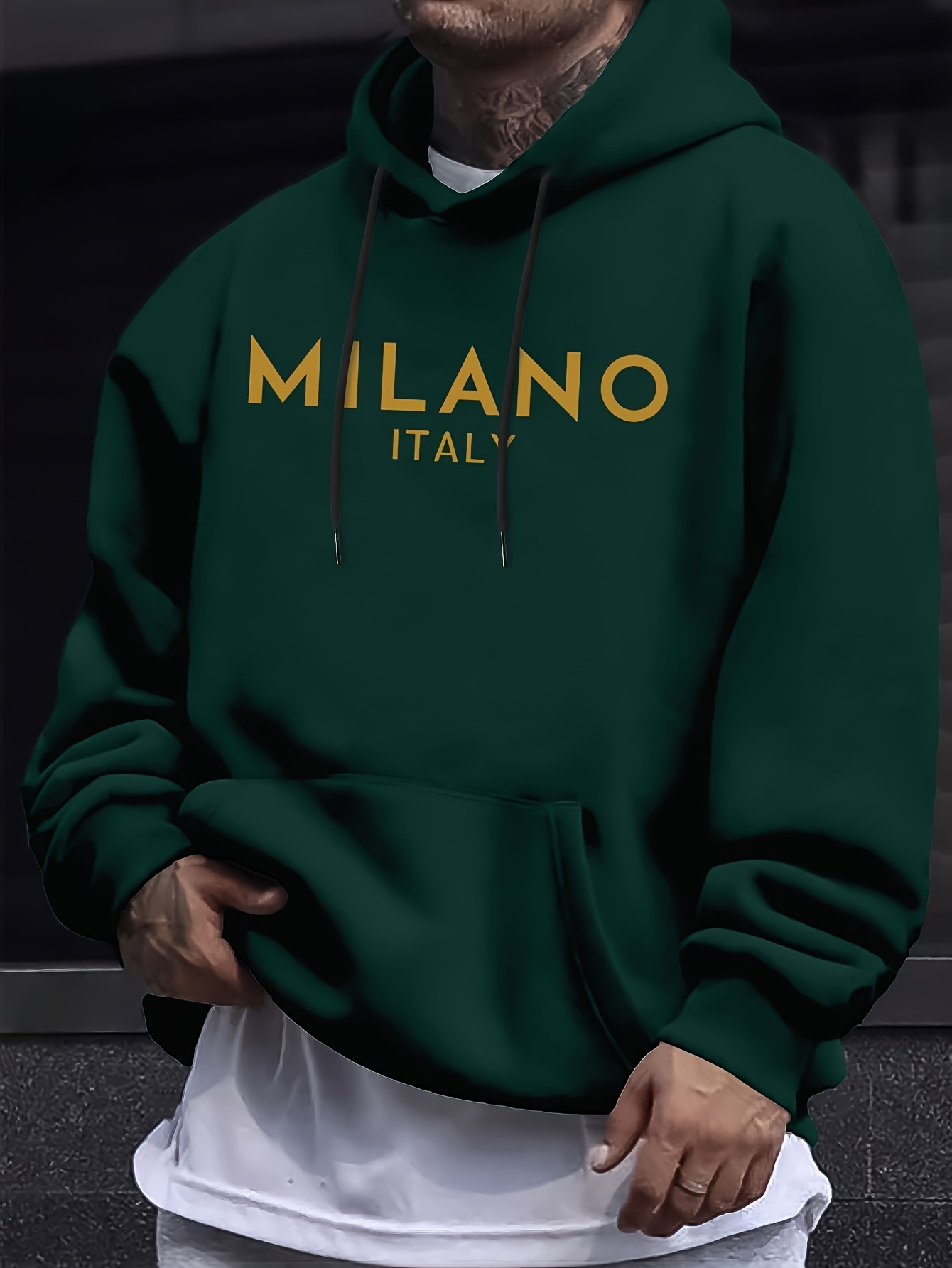 Milan Letter Men Women Hoodie  - Street Fashion Of Milan 评论和价格