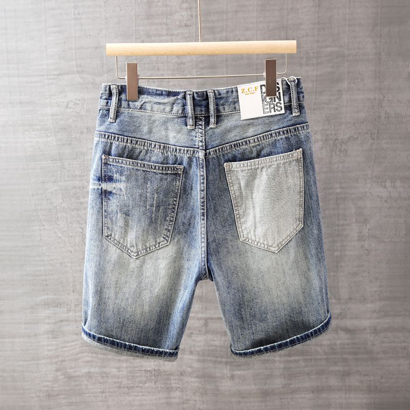 Men's Short Jeans Pants with P - Street Fashion Korea 评论和价格
