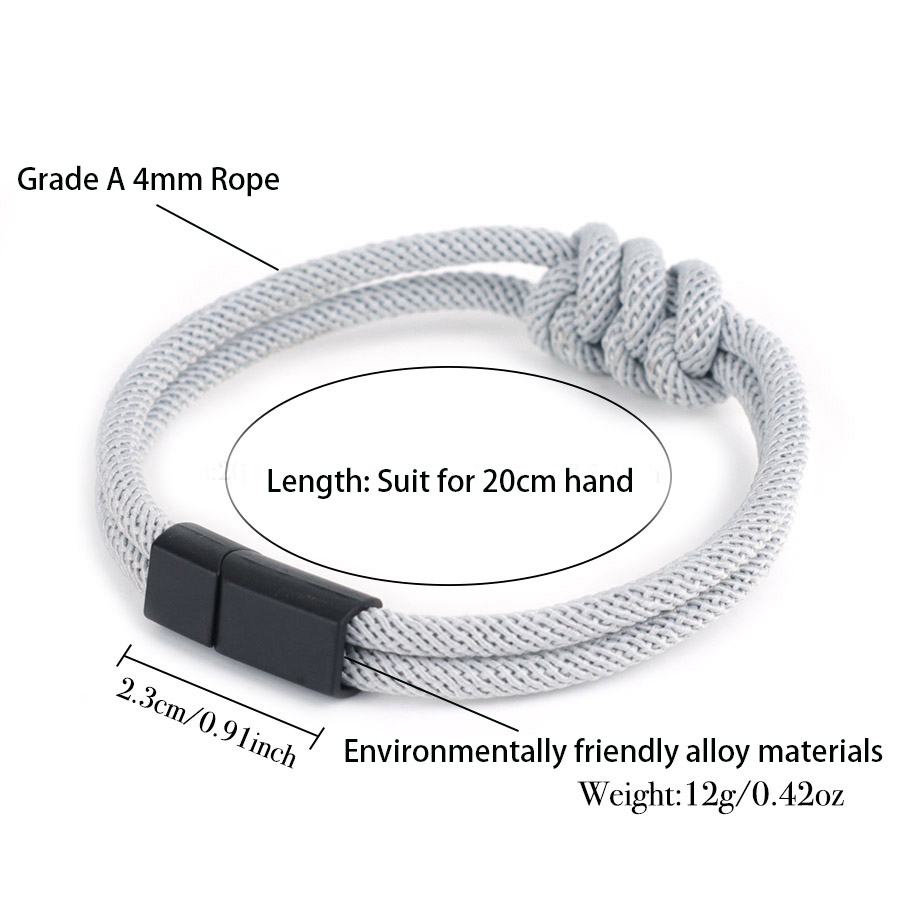 Stylish Men Rope Bracelet High - Street Fashion Of Milan 评论和价格