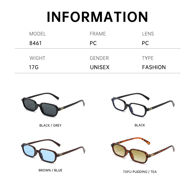 New Small Square Frame Sunglas - Street Fashion Photography 评论和价格