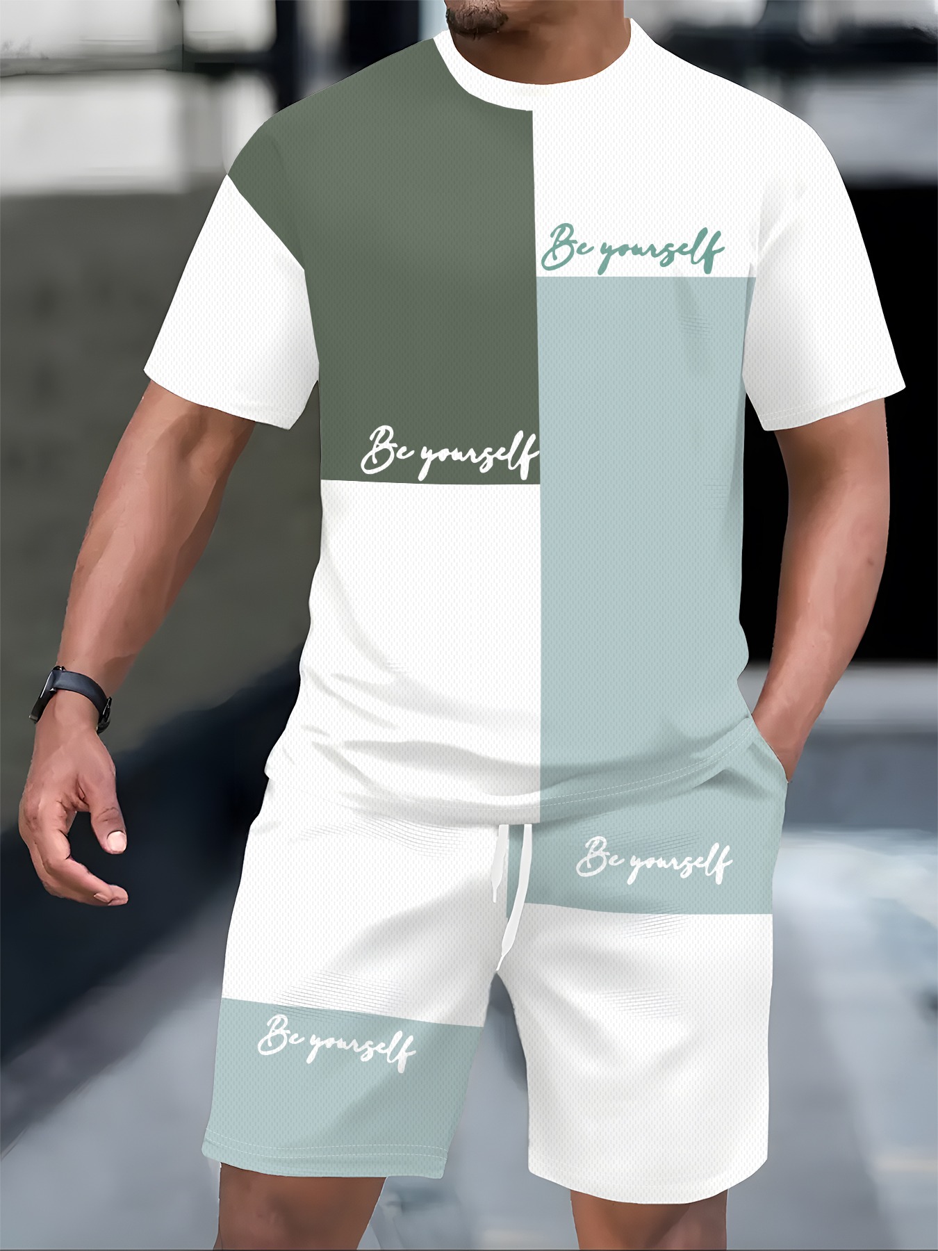 2026 Summer New Men's Short-Sl - Street Fashion Summer 2026 评论和价格