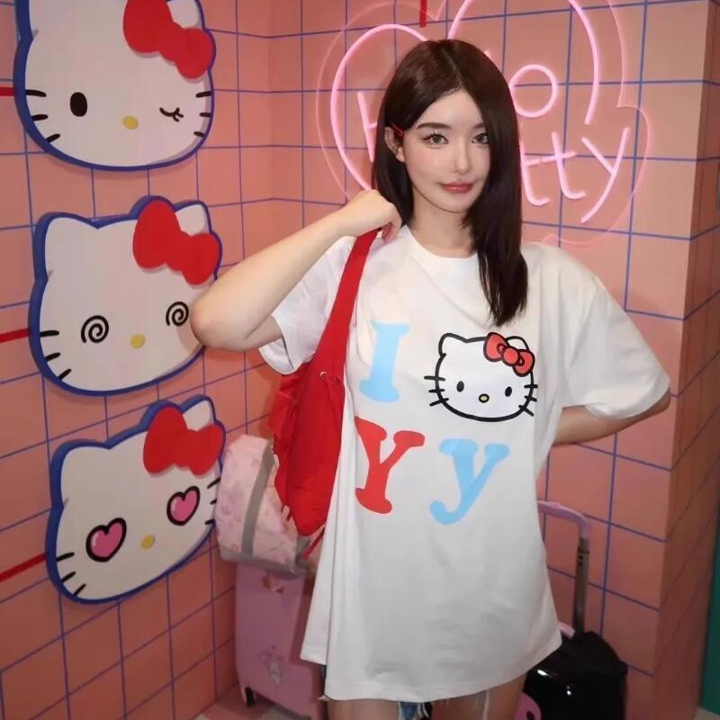 Short-Sleeved Sanrio Summer Pu - Street Fashion Tshirt 评论和价格