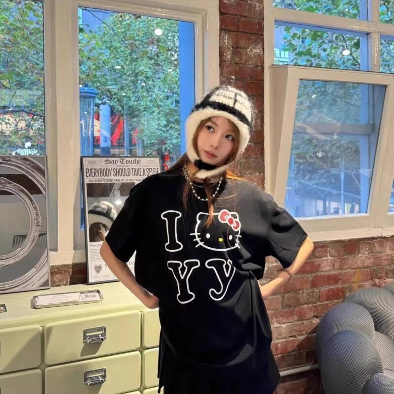 Short-Sleeved Sanrio Summer Pu - Street Fashion Tshirt 评论和价格