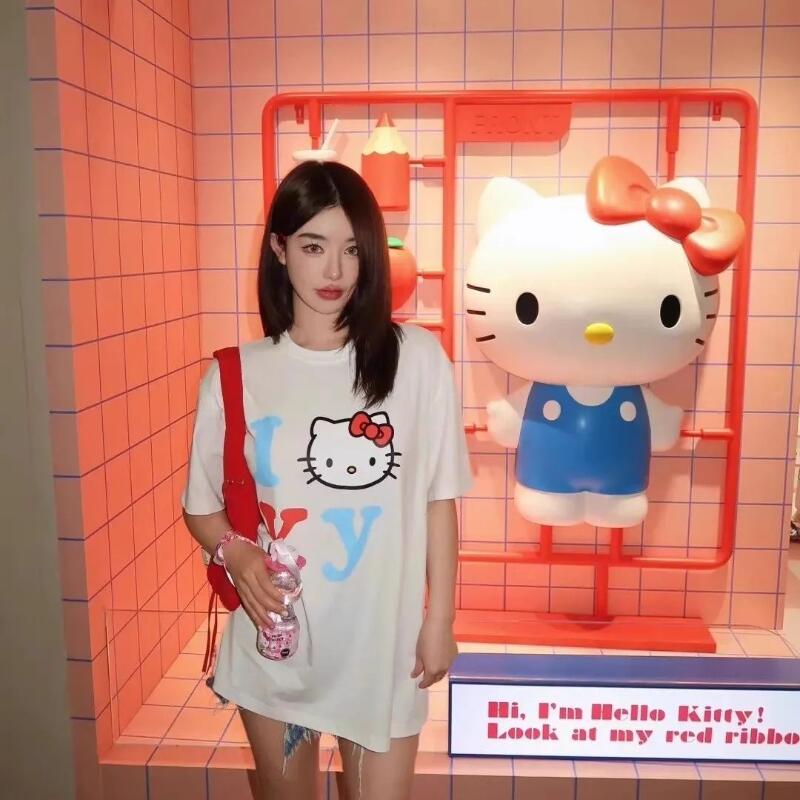 Short-Sleeved Sanrio Summer Pu - Street Fashion Tshirt 评论和价格