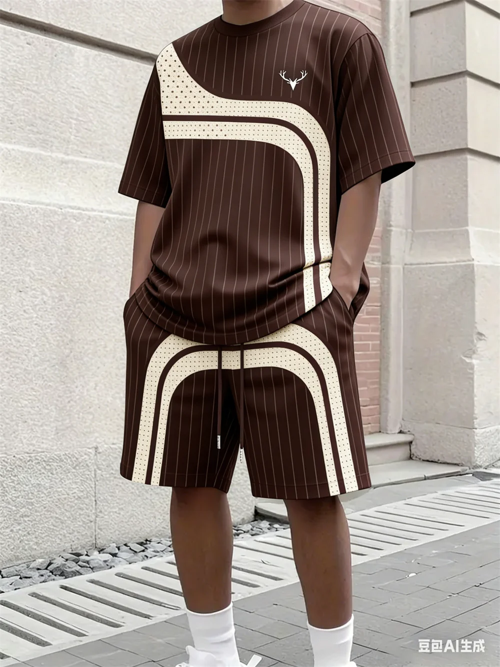 Fashion Summer Men's Stripe Pr - Street Fashion Tshirt 评论和价格