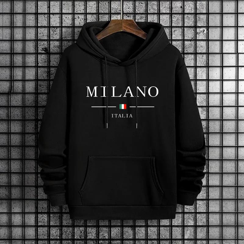 Italy Milan Fashion Men's Hood - Street Fashion Of Milan 评论和价格