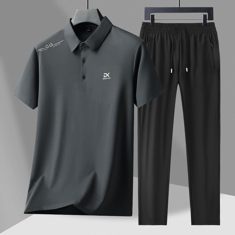 Men's Casual 2-Piece Sportswea - Street Fashion Tshirt 评论和价格