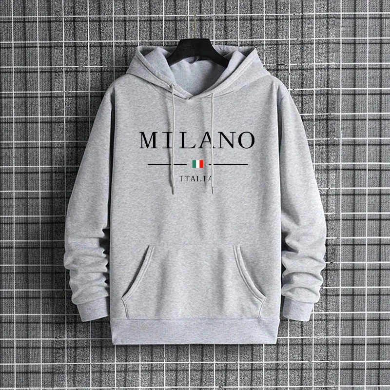 Italy Milan Fashion Men's Hood - Street Fashion Of Milan 评论和价格