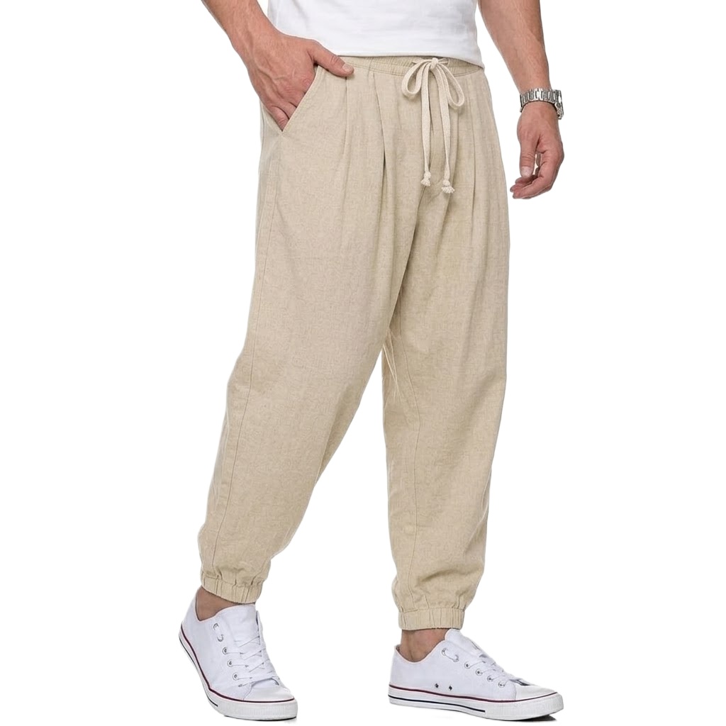 Men's Cotton Linen Pants Korea - Street Fashion Korea 评论和价格
