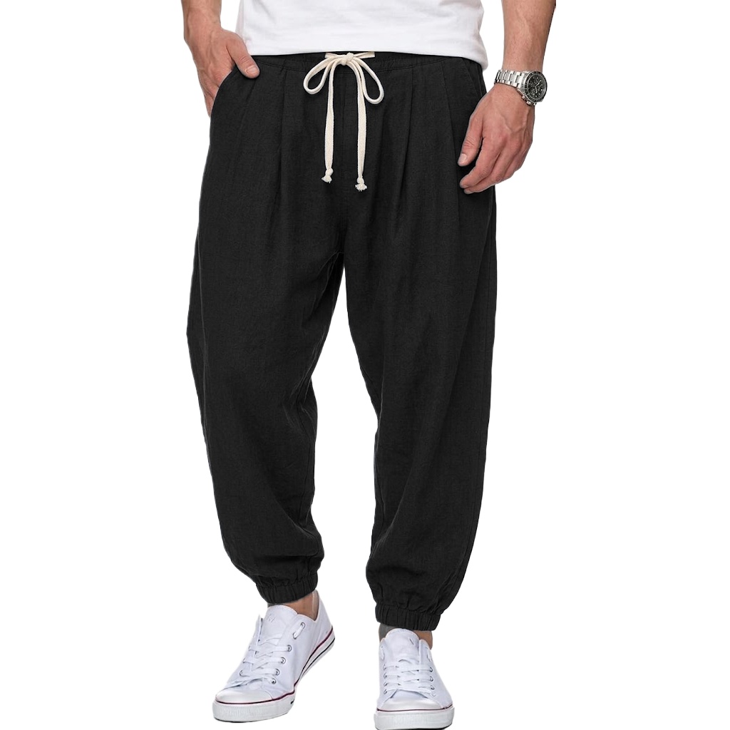 Men's Cotton Linen Pants Korea - Street Fashion Korea 评论和价格