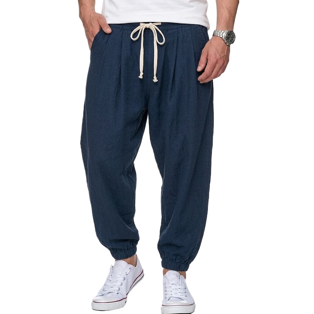 Men's Cotton Linen Pants Korea - Street Fashion Korea 评论和价格