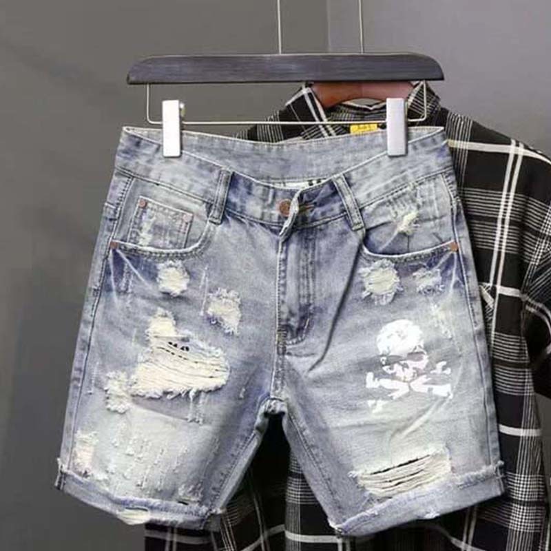 Summer Men's Worn Bead Hole Be - Street Fashion Korea 评论和价格