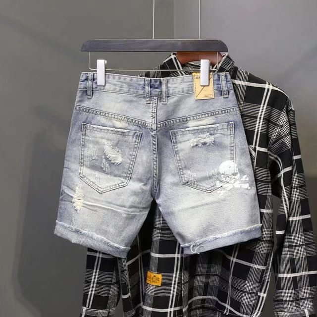 Summer Men's Worn Bead Hole Be - Street Fashion Korea 评论和价格